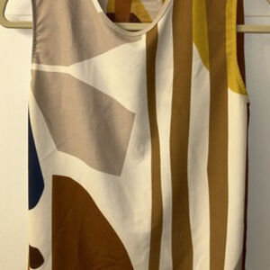 Zara Blouse Womens Small Neutral Colors Sleeveless Top